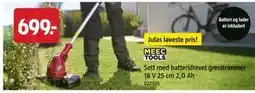 Jula Sett med batteridrevet gresstrimmer tilbud