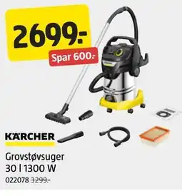 Jula Grovstøvsuger 30 l 1300 W tilbud