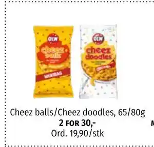 Nille Cheez balls/Cheez doodles tilbud