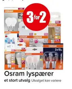 Spar Osram lyspærer tilbud