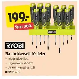 Jula Skrutrekkersett 10 deler tilbud