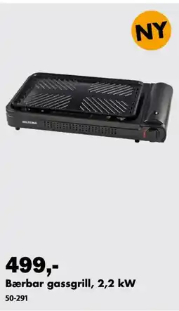 Biltema Bærbar gassgrill, 2,2 kW tilbud