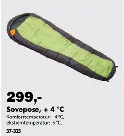 Biltema Sovepose, +4°C tilbud