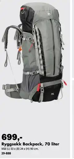 Biltema Ryggsekk Backpack tilbud