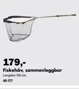 Biltema Fiskehåv, sammenleggbar tilbud