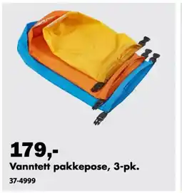 Biltema Vanntett pakkepose, 3-pk. tilbud
