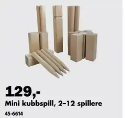 Biltema Mini kubbspill, 2-12 spillere tilbud