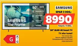 POWER Samsung 50" qled 4k smart tv tv eller kunst! tilbud