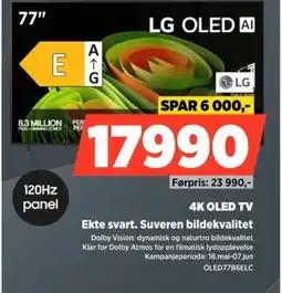 POWER 4K OLED TV Ekte svart. Suveren bildekvalitet tilbud