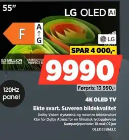 POWER LG 4K OLED TV Ekte svart. Suveren bildekvalitet tilbud