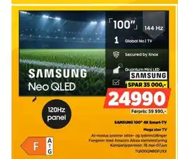 POWER Samsung 100" 4k smart-tv mega stor tv tilbud