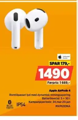 POWER Apple AirPods 4 tilbud