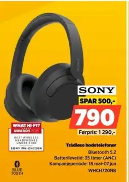POWER Sony trådløse hodetelefoner tilbud