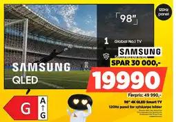 POWER Samsung 98" 4k qled smart tv 120hz panel for sylskarpe bilder tilbud