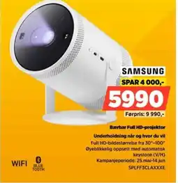 POWER Samsung bærbar full hd-projektor underholdning når og hvor du vil full tilbud