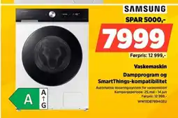 POWER Samsung vaskemaskin dampprogram og smartthings-kompatibilitet tilbud
