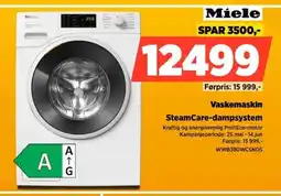 POWER Miele Vaskemaskin SteamCare-dampsystem tilbud