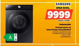 POWER Samsung vaskemaskin dampprogram og smartthings-kompatibilitet tilbud