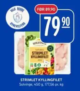 Rema 1000 Solvinge Strimlet kyllingfilet tilbud