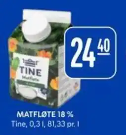 Rema 1000 Tine Matfløte 18% tilbud