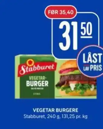 Rema 1000 Stabburet Vegetar burger tilbud