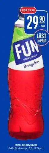 Rema 1000 Fun L bringebær tilbud