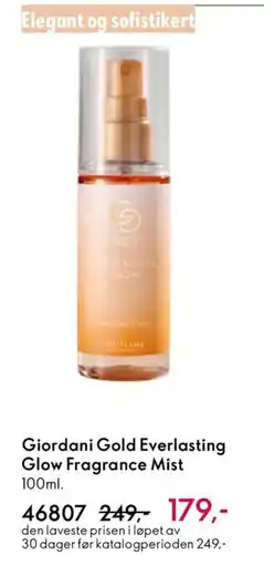 Oriflame Giordani Gold Everlasting Glow Fragrance Mist tilbud