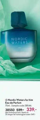 Oriflame Nordic Waters for him Eau de Parfum tilbud