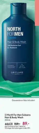 Oriflame North For Men Subzero Hair & Body Wash tilbud