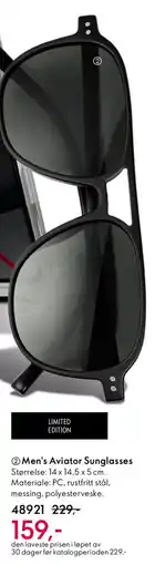Oriflame Men's Aviator Sunglasses tilbud