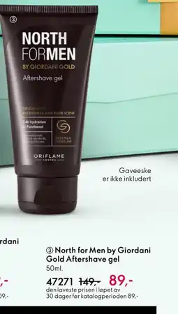 Oriflame North for Men by Giordani Gold Aftershave gel tilbud