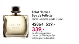 Oriflame Eclat Homme Eau de Toilette tilbud