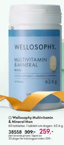 Oriflame Wellosophy Multivitamin & Mineral Man tilbud