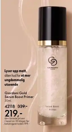 Oriflame Giordani Gold Serum Boost Primer tilbud