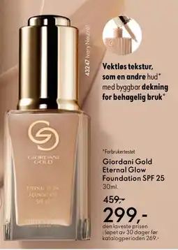Oriflame Giordani Gold Eternal Glow Foundation SPF 25 tilbud