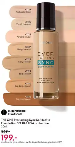 Oriflame THE ONE Everlasting Sync Soft Matte Foundation SPF 10 & UVA protection tilbud