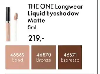 Oriflame THE ONE Longwear Liquid Eyeshadow Matte tilbud