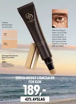 Oriflame GIORDANI GOLD Serum Boost Concealer tilbud
