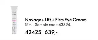 Oriflame NOVAGE+ Lift + Firm Eye Cream tilbud