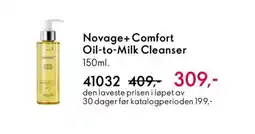 Oriflame NOVAGE+ Comfort Oil-to-Milk Cleanser tilbud