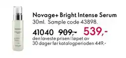 Oriflame NOVAGE+ Bright Intense Serum tilbud