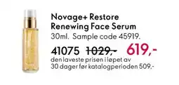 Oriflame NOVAGE+ Restore Renewing Face Serum tilbud