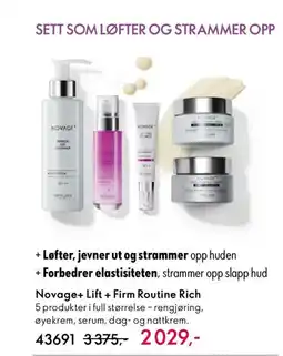 Oriflame NOVAGE+ Lift + Firm Routine Rich tilbud