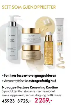 Oriflame NOVAGE+ Restore Renewing Routine tilbud