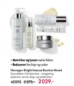 Oriflame NOVAGE+ Bright Intense Routine Mixed tilbud