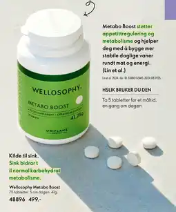 Oriflame WELLOSOPHY Metabo Boost tilbud