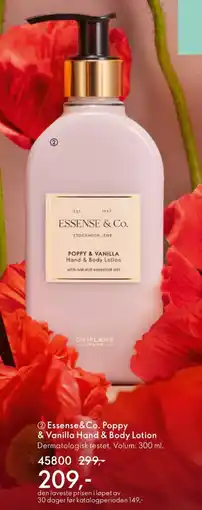 Oriflame ESSENSE&CO. Poppy & Vanilla Hand & Body Lotion tilbud