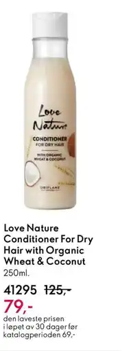 Oriflame LOVE NATURE Conditioner For Dry Hair with Organic Wheat & Coconut tilbud
