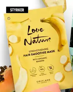 Oriflame LOVE NATURE Strengthening Hair Smoothie Mask with Organic Banana tilbud
