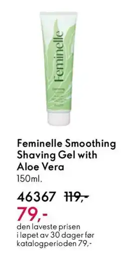 Oriflame FEMINELLE Smoothing Shaving Gel with Aloe Vera tilbud